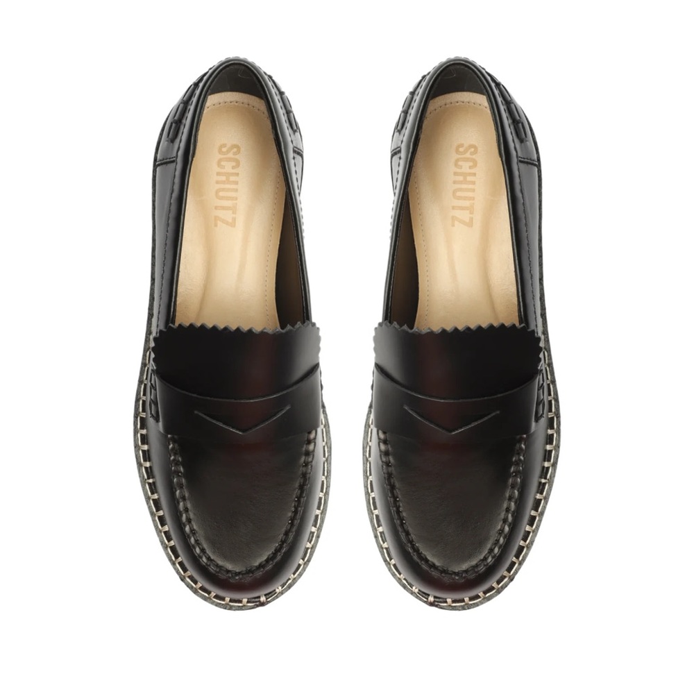 Schutz Christie Black Loafers